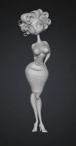 Mô hình 3D Violet Allure Doll - Thiết kế nhân vật hoạt hình ấn tượng - Image 1