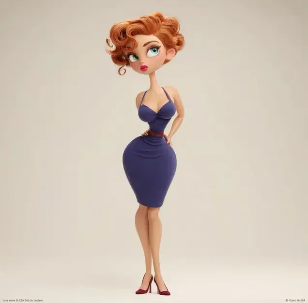 Mô hình 3D Violet Allure Doll - Thiết kế nhân vật hoạt hình ấn tượng - Image 2