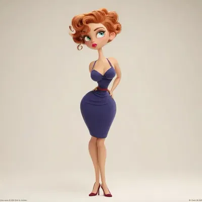 Mô hình 3D Violet Allure Doll - Thiết kế nhân vật hoạt hình ấn tượng