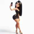 Mô hình 3D Glam Selfie Doll - Cô nàng sành điệu cực xinh - Thumbnail 2