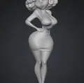 Mô hình 3D cô nàng Pin-Up mặc váy trắng phong cách cổ điển - Thumbnail 1