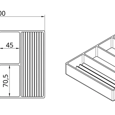 Khay đựng dụng cụ (Tool Tray) 3D in 3D gọn gàng cho bàn làm việc
