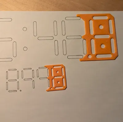 Khuôn mẫu vẽ số điện tử 7 đoạn (7 Segment Stencil) 3D in