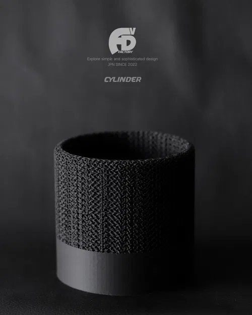 Chậu Trồng Cây Pleat Crack Caudex - Thiết Kế Hình Trụ Tối Giản Adv-003 - Image 1