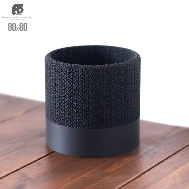 Chậu Trồng Cây Pleat Crack Caudex - Thiết Kế Hình Trụ Tối Giản Adv-003 - Image 2