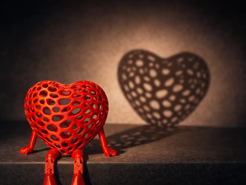 Mô hình Trái Tim Khớp Nối Voronoi - Quà Tặng Valentine In 3D - Image 1