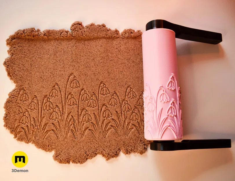 Con lăn tạo họa tiết 3D - Spring #1 Hoa Tuyết Điểm - Image 2