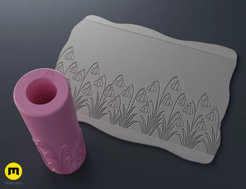 Con lăn tạo họa tiết 3D - Spring #1 Hoa Tuyết Điểm - Image 3