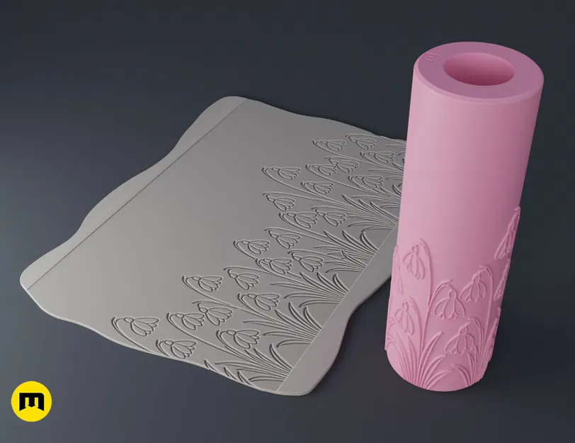 Con lăn tạo họa tiết 3D - Spring #1 Hoa Tuyết Điểm - Image 4