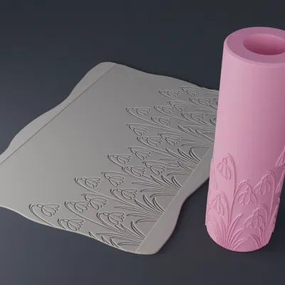 Con lăn tạo họa tiết 3D - Spring #1 Hoa Tuyết Điểm