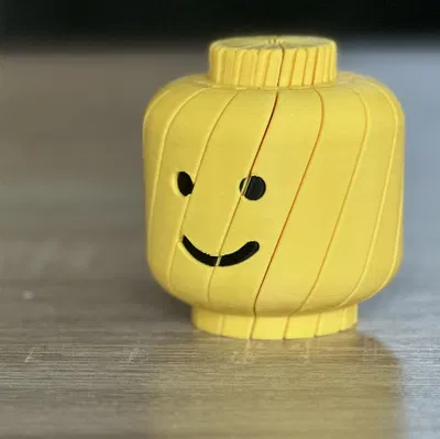 Đồ chơi xoay hình đầu Lego (Twisty Lego Head Fidget) - Mẫu in 3D thư giãn