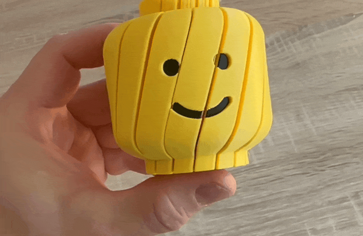 Đồ chơi xoay hình đầu Lego (Twisty Lego Head Fidget) - Mẫu in 3D thư giãn - Thumbnail 11