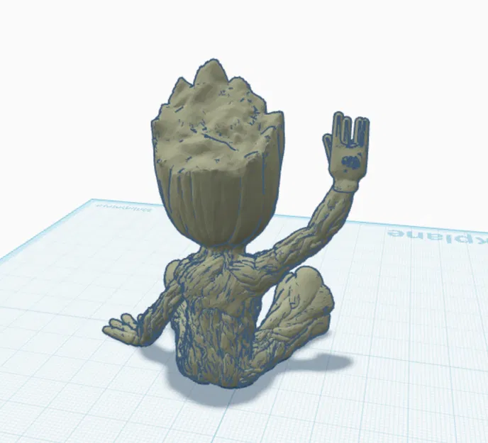 Mô hình Groot ngồi chào Live Long and Prosper - File in 3D - Image 2