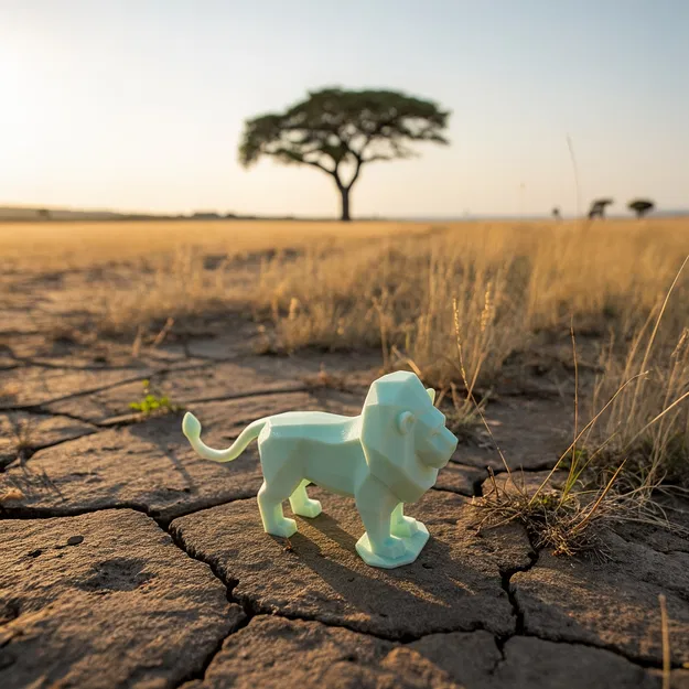 Mô hình sư tử Liam the Lion phong cách Low Poly in 3D ấn tượng - Image 2