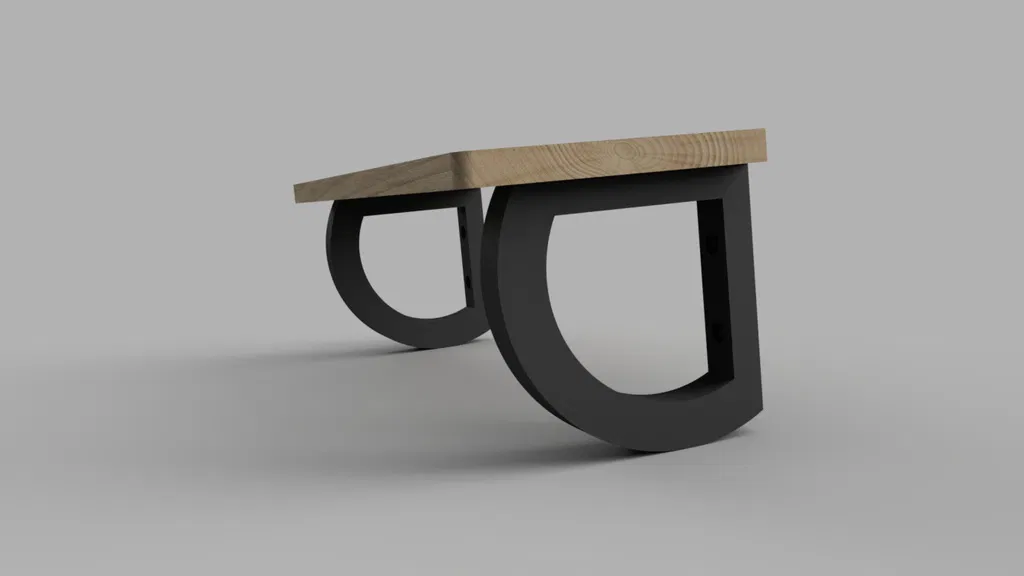 Pát đỡ kệ hình cung tròn 1/4 – Giá treo tường in 3D - Image 3