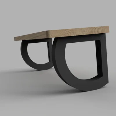Pát đỡ kệ hình cung tròn 1/4 – Giá treo tường in 3D