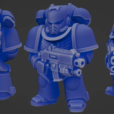 Mô hình 3D Space Marine Warhammer 40k chi tiết cho người đam mê