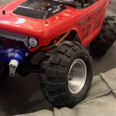 Mâm xe 3D SCX24 tùy biến lắp lốp LEGO độc đáo