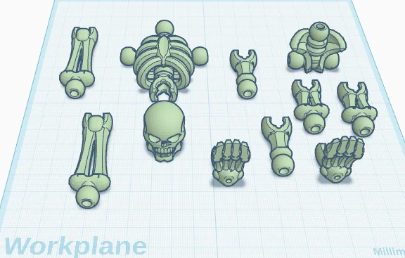 Mô hình bộ xương người lắp ráp (Skeleton) - File in 3D độc… 1