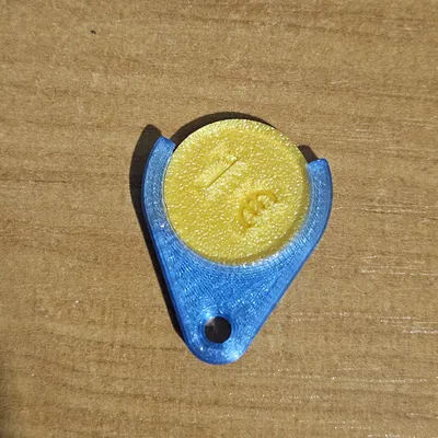 Móc khóa giữ tiền xu 1 Euro in 3D tiện lợi