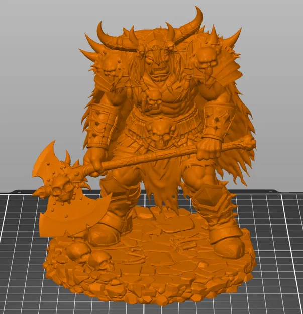 Bloodbound Realms – Orc – Skullcrusher Warchief (Mô hình thu nhỏ in 3D) - Image 6