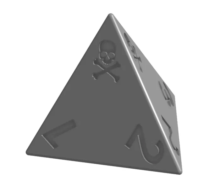 Xúc xắc D4 Đầu Lâu – Biến thể Xúc xắc Nguyền rủa Rỗng - Image 1