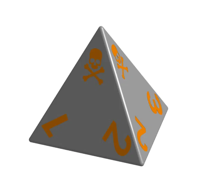 Xúc xắc D4 Đầu Lâu – Biến thể Xúc xắc Nguyền rủa Rỗng - Image 2