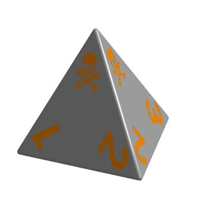 Xúc xắc D4 Đầu Lâu – Biến thể Xúc xắc Nguyền rủa Rỗng