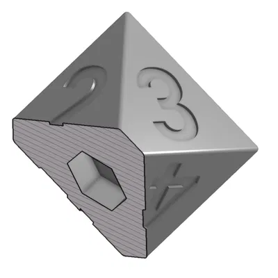 Xúc xắc D8 hình đầu lâu – Dice "bị nguyền" rỗng ruột