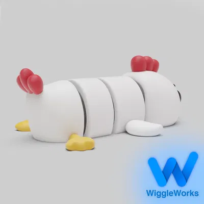 Gà Con Khớp Nối Linh Hoạt (Flexi Articulated Chicken) + Móc Khóa