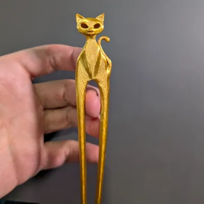 Kẹp tóc đôi hình mèo phong cách hiện đại