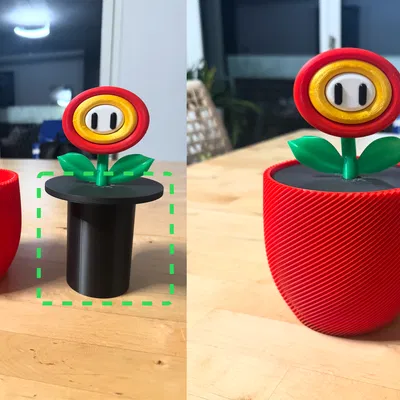 Miếng lót chậu cho mô hình Super Mario Flower