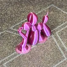 Mô hình chú chó bong bóng mini (mini balloon dog) 3D trang trí xinh xắn