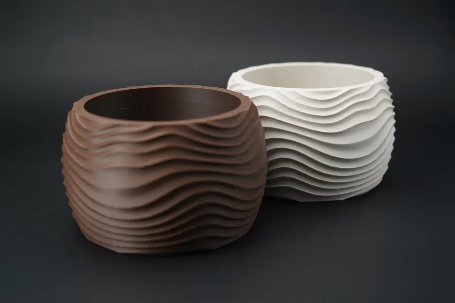 Wave Vase – Bình trang trí gợn sóng | Phong cách hiện đại & Scandinavian - Image 1