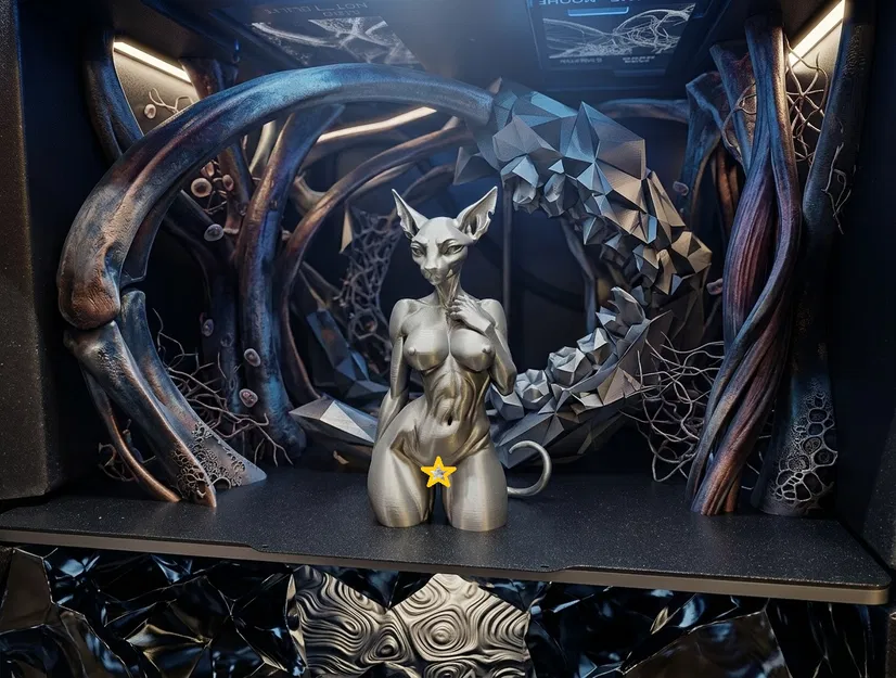 Mô hình cô nàng mèo nhân hóa quyến rũ – Tượng nghệ thuật NSFW - Image 1