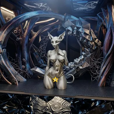 Mô hình cô nàng mèo nhân hóa quyến rũ – Tượng nghệ thuật NSFW