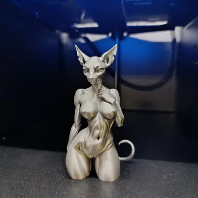 Mô hình cô nàng mèo nhân hóa quyến rũ – Tượng nghệ thuật NSFW