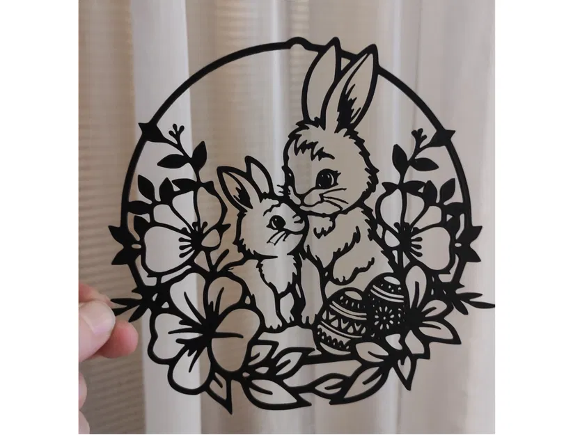 Vật phẩm trang trí 3D Lễ Phục sinh – Chú thỏ số 4 - Image 1