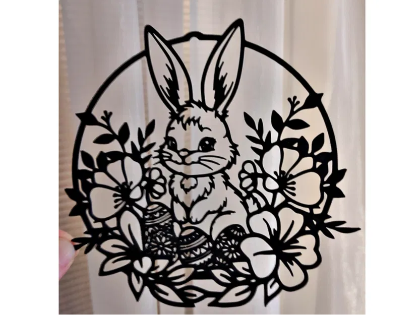 Vật phẩm trang trí Phục sinh 3D – Chú thỏ 5 - Image 1