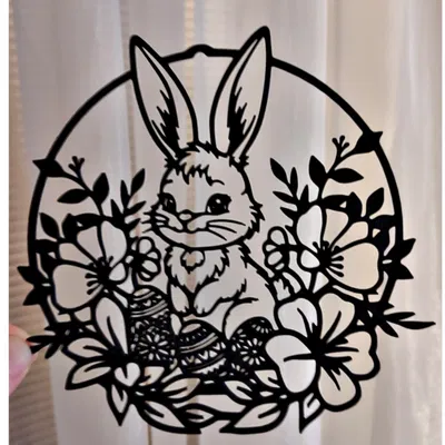 Vật phẩm trang trí Phục sinh 3D – Chú thỏ 5