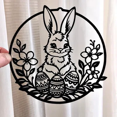 Mô hình trang trí 3D Phục sinh – Thỏ Bunny 7