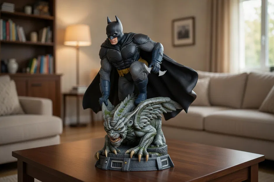 Mô hình Batman đứng trên tượng Gargoyle - Image 1