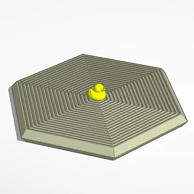 Mô hình 3D Hexagon Fidget với chú vịt nhỏ giải trí cực vui