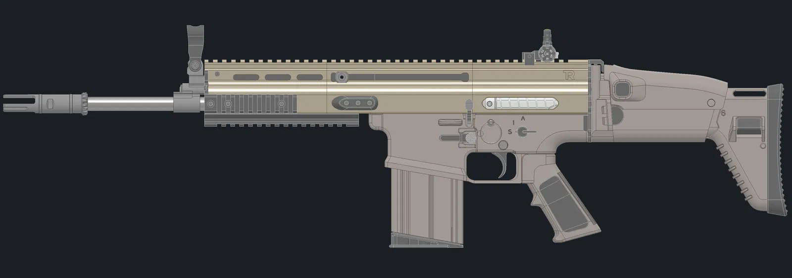 ScarT MK17 - Súng bắn đạn foam (Foam Dart Blaster) - Image 2