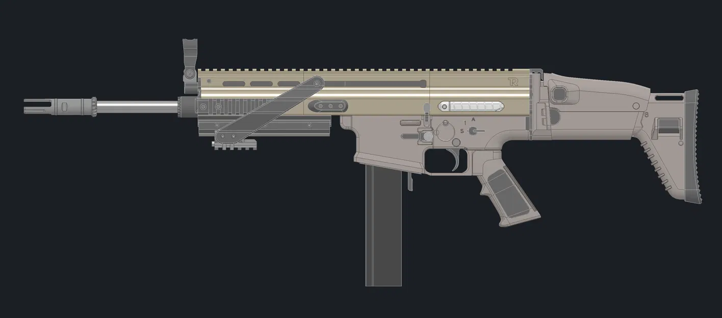 ScarT MK17 - Súng bắn đạn foam (Foam Dart Blaster) - Image 3