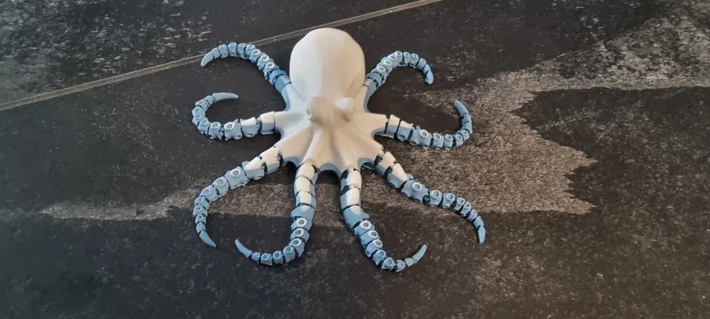 Mô hình bạch tuộc khớp nối linh hoạt in liền khối (Articulated flexi octopus) - Image 4