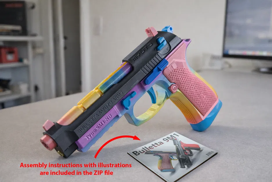 Bulletta 9M1 - Mô hình đồ chơi chi tiết mô phỏng súng Beretta - Image 4