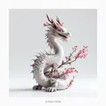 Mô hình rồng hoa khớp nối (Spring Dragon Floral) - File STL in 3D - Thumbnail 1