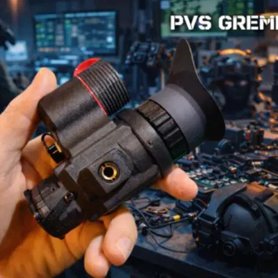 PVS GREMLIN V1 50Hz - Kính nhìn đêm nhiệt mini gắn mũ bảo hiểm