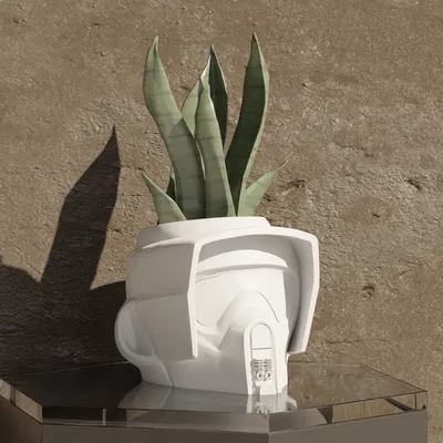 Chậu cây cảnh hình mũ Scout Trooper phong cách Star Wars